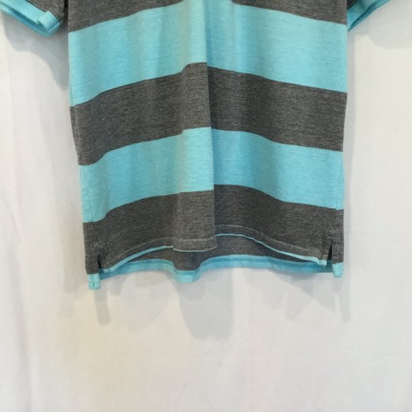 St. John's Bay Men's 2-Button Cotton Polo Shirt Short Sleeve Striped Size XL - Picture 5 of 11